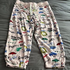 FRIENDS Multicolor Print Pajama Bottoms
